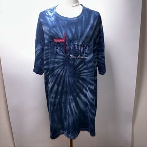 Classic Navy Tie-Dye Bourbon French Quarter New Orleans Short Sleeve Tee Size 2X